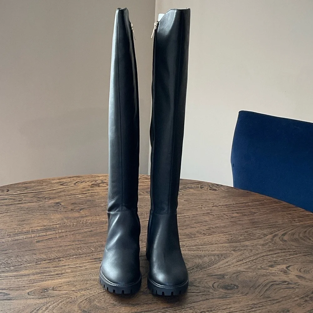 Kenneth Cole Black Over the Knee Boots